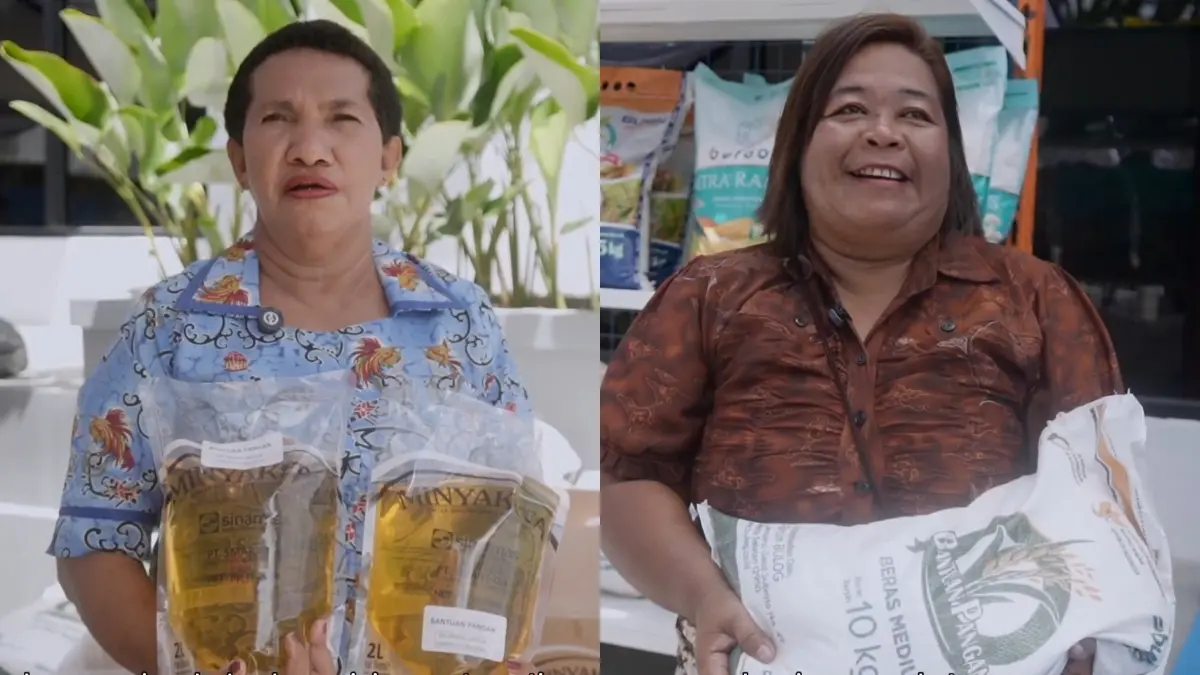 Ilustrasi KPM terima bansos sembako. (Foto: YouTube TV BULOG)
