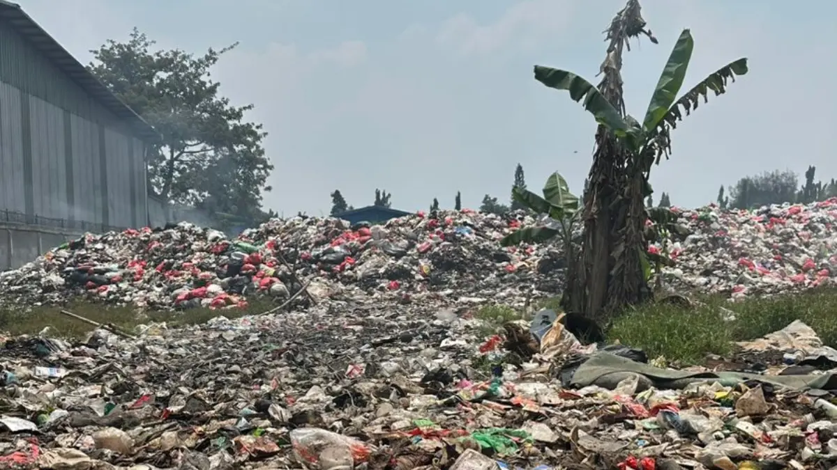 Kondisi TPS liar di kawasan Serua, Kota Depok kini ditutup. (Dok. Tim Maung Asri Depok)