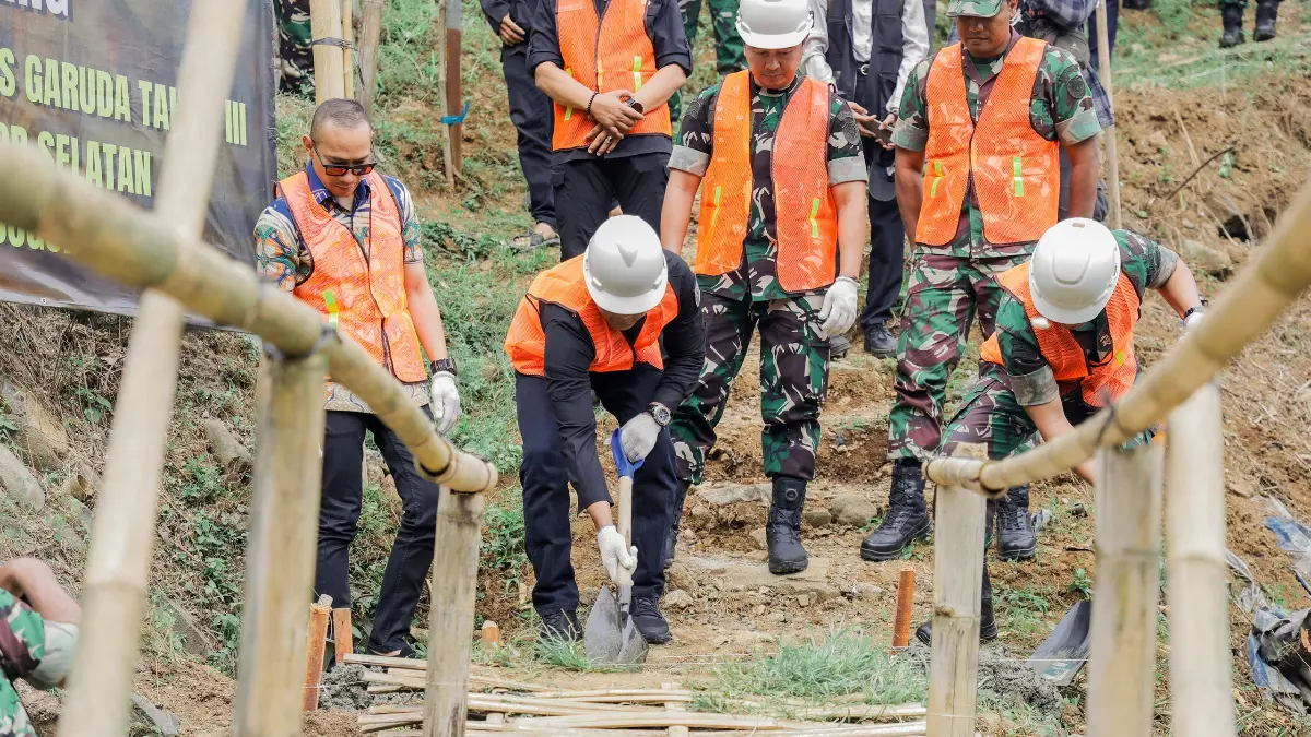 Pembangunan jembatan Harjasari di Kota Bogor bernama Perintis Garuda. Foto: Pemkot Bogor