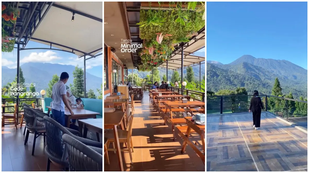 Suasana Bukit Senja Cafe yang indah. (Foto : Instagram @bukitsenjacafe)
