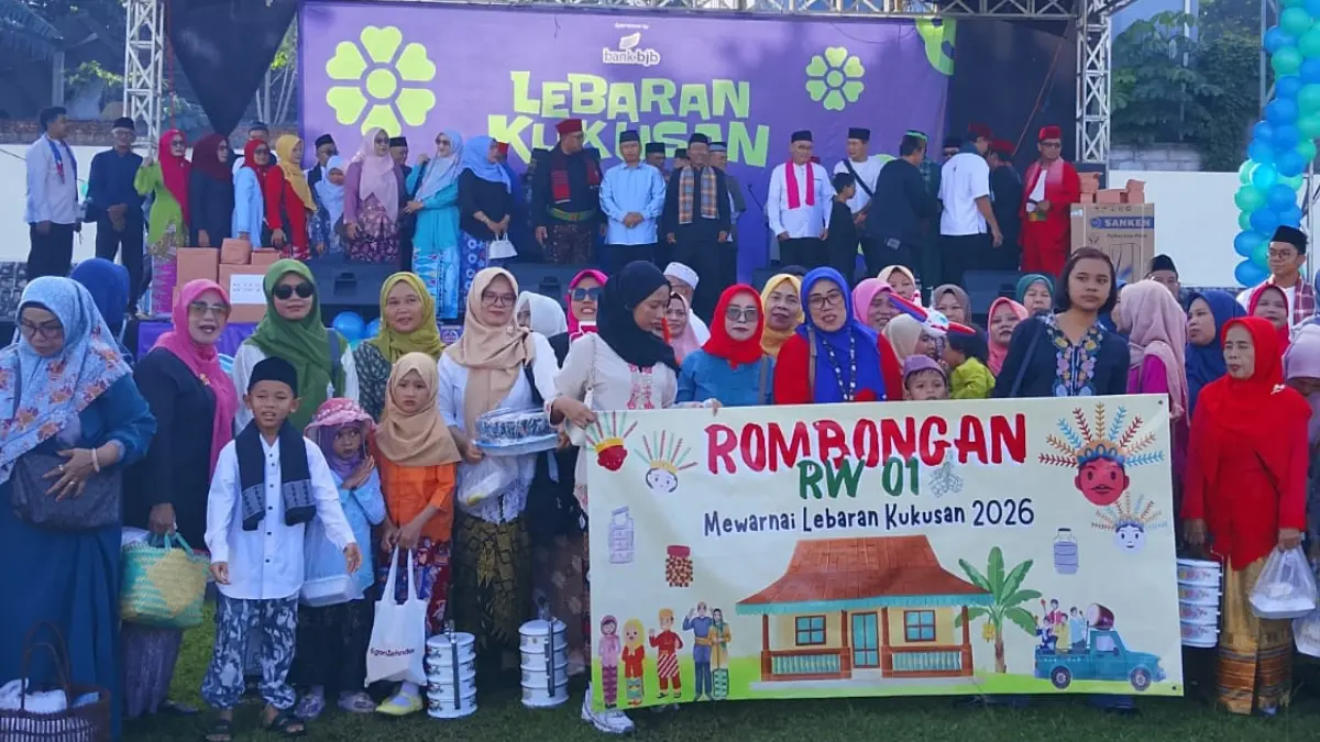 Suasana lebaran Kukusan di Lapangan Kukusan, Beji yang juga dihadiri Wali Kota Depok Supian Suri. (Dok. Ketua Pelaksana Lebaran Kukusan)