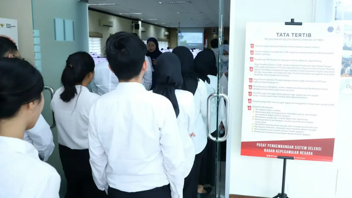 Ilustrasi peserta yang akan memasuki ruangan SKB CPNS 2026. (Foto: menpan.go.id)
