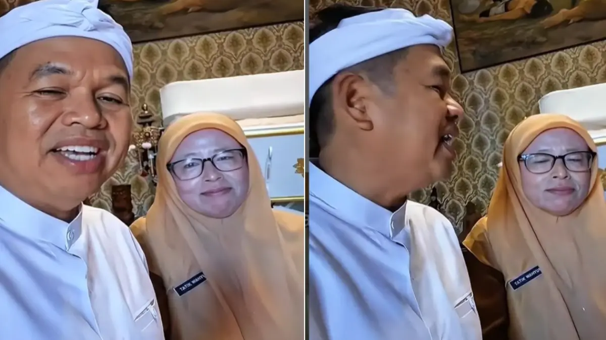 Kepala Sekolah yang sempat marah-marah di pos penjagaan Lembur Pakuan bertemu dengan Gubernur Jawa Barat Dedi Mulyadi