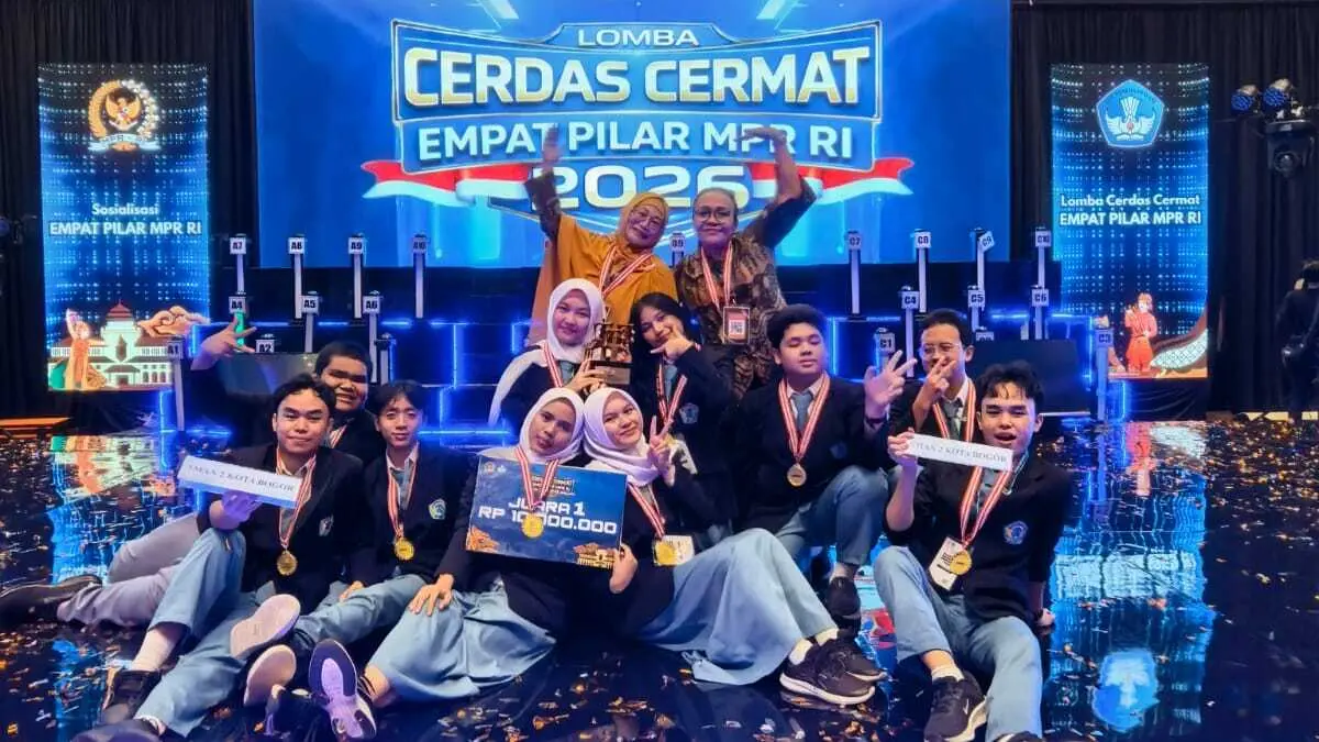 SMAN 2 Kota Bogor juara 1 LCC Empat Pilar MPR RI 2026. Foto: SMAN 2 for Radar Bogor