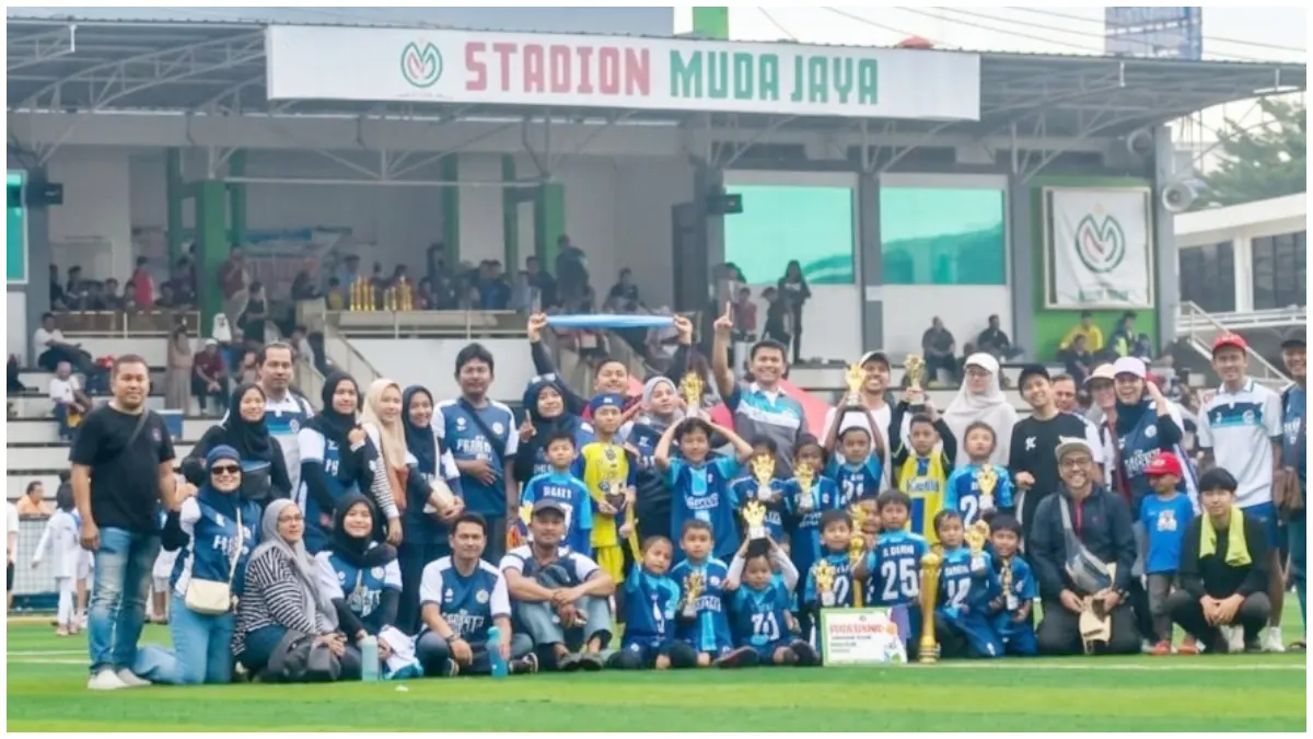 Tim Mutiara 97 Merah juara Putra Nusantara 2026 di Stadion Muda Jaya, Bekasi. (Foto : Mutiara 97 for Radar Bogor) 