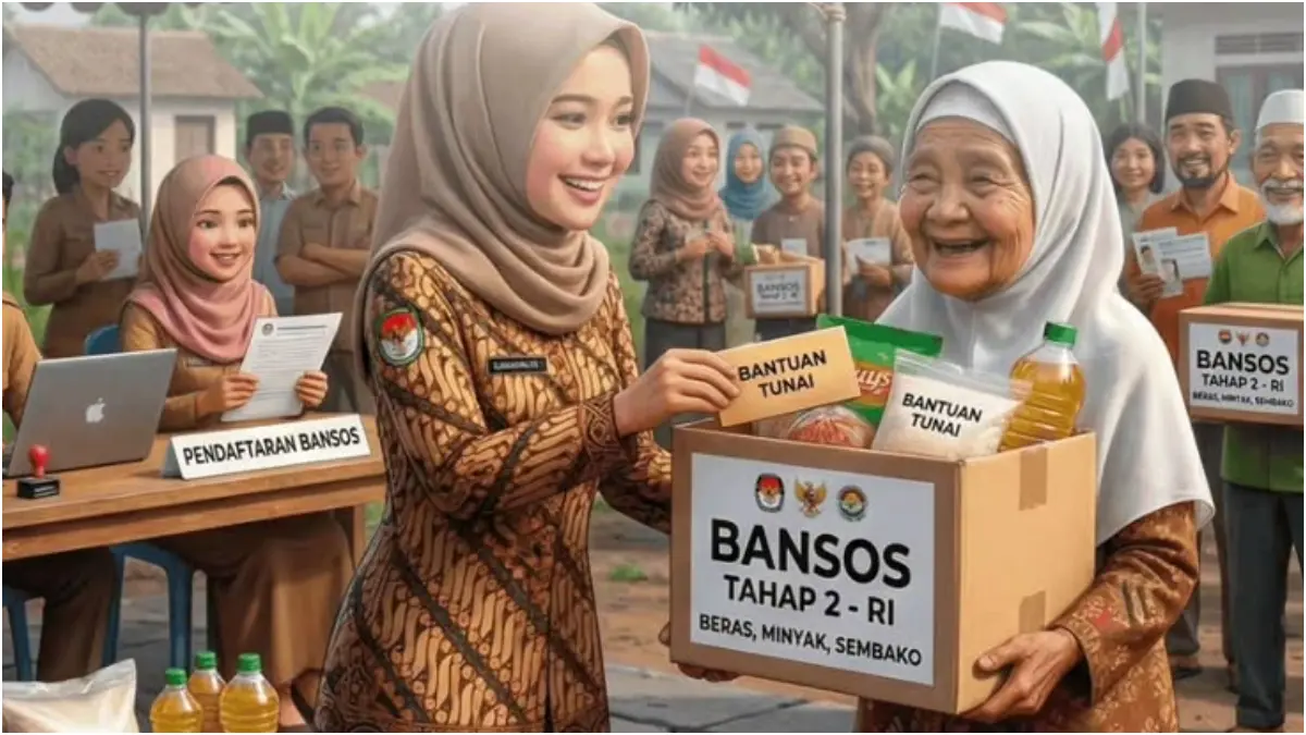 Ilustrasi program penyaluran bansos Tahap II