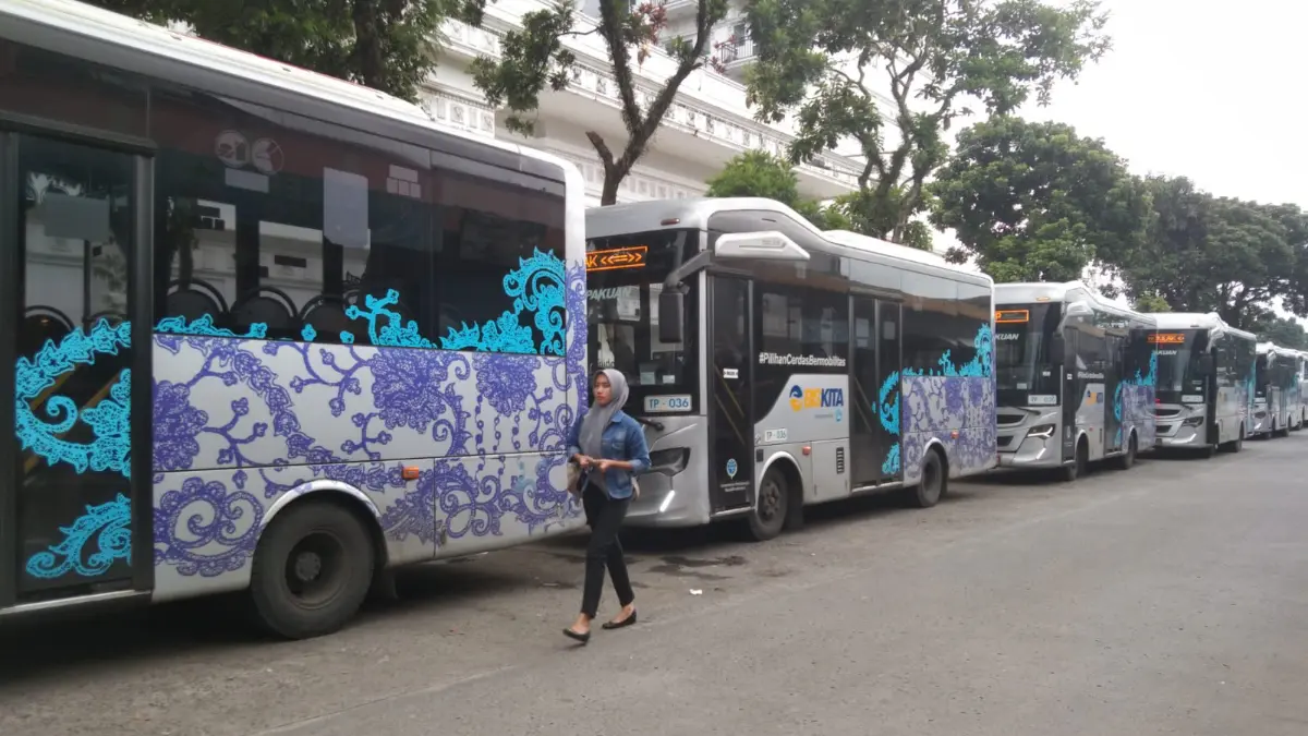 Armada Biskita Transpakuan sedang menunggu penumpang di Kota Bogor. Foto: Sofyansyah/Radar Bogor
