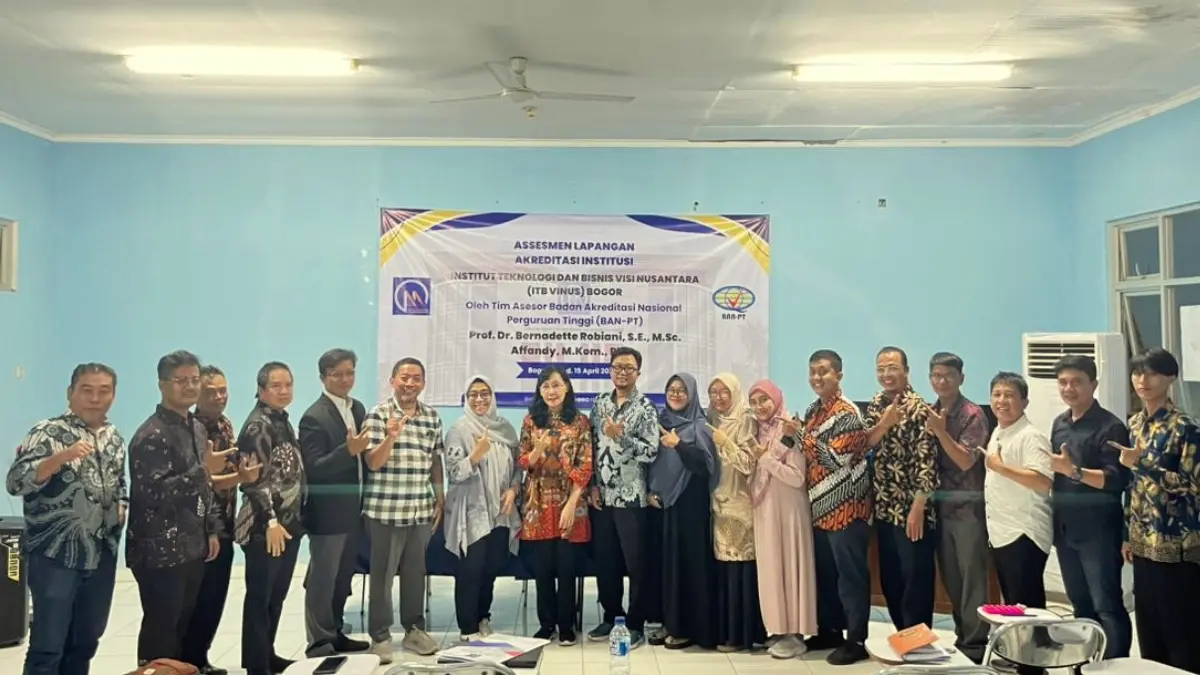 Asesmen lapangan dalam rangka Akreditasi Institusi di kampus terpadu ITB Vinus Bogor.