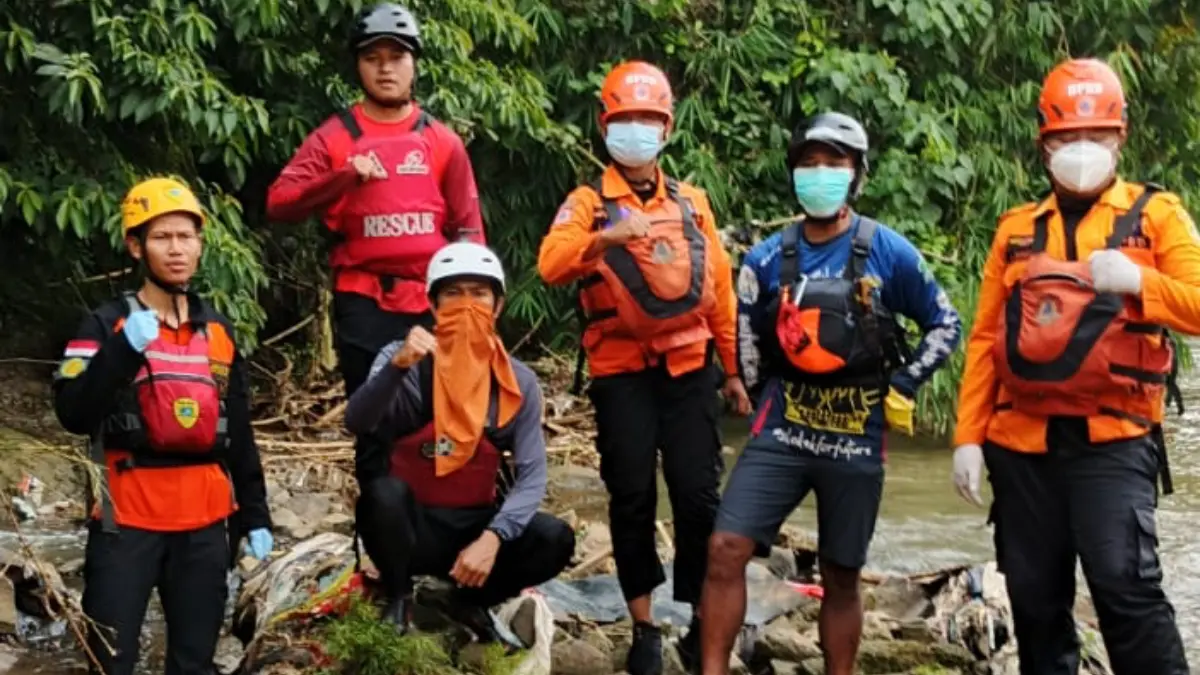BPBD Kabupaten Bogor temukan warga hanyut di Ciliwung, Kabupaten Bogor. Foto: BPBD for Radar Bogor