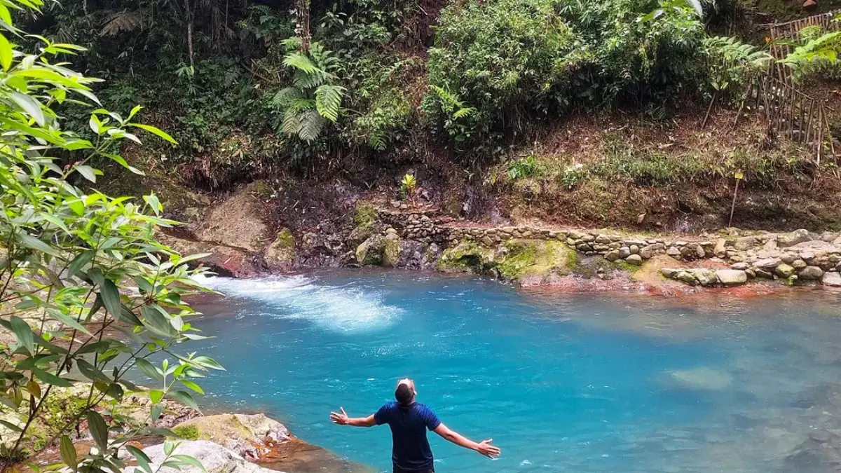 Ilustrasi Wisata Telaga Biru Cawene Pamijahan Bogor
