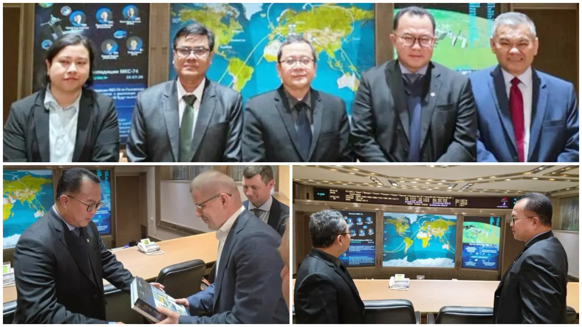 Kepala BRIN Prof Arif Satria saat mengunjungi International Space Station Control Center di Moskow, Rusia. (Foto : Instagram @kepalabrin)