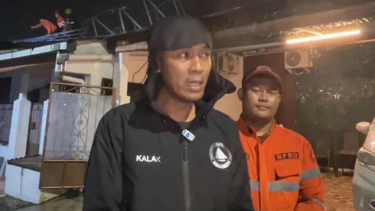 Kalak BPBD Kota Bogor Dimas Tiko saat dimintai keterangan. Foto: Fauzan/Radar Bogor