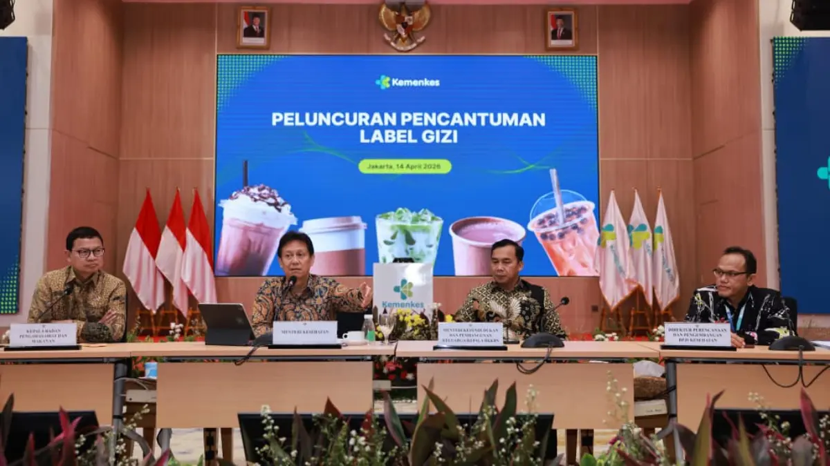 Kementerian Kesehatan (Kemenkes) menerbitkan aturan pencantuman label gizi berupa Nutri Level pada pangan siap saji terutama minuman yang mengandung pemanis. (Dok. Kemenkes RI)