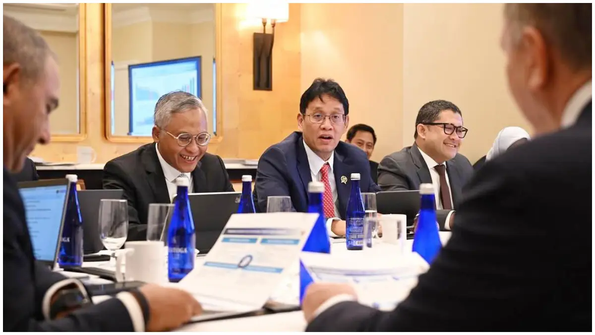 Menkeu Purbaya saat bertemu grup investor di Amerika Serikat dalam agenda kunjungan kerja. (Foto : Instagram @menkeuri)