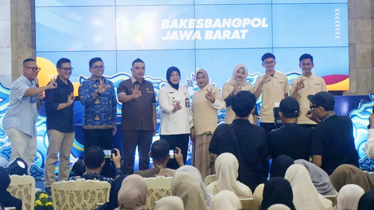 Sejumlah peserta yang berasal dari perwakilan mahasiswa berbagai perguruan tinggi hadir dalam talk show bertajuk Ritme Demokrasi Bogor Edition&nbsp;di Aula Sribaduga, Balai Kota &nbsp;Bogor, Jumat, 17 April 2026. (Sofiansyah/Radar Bogor)