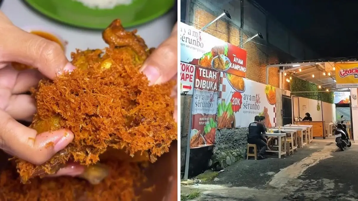 Tempat Ayam Serunbo dan Ayam Serundeng yang menggugah selera.(Foto : Instagram @ayamserunbo)