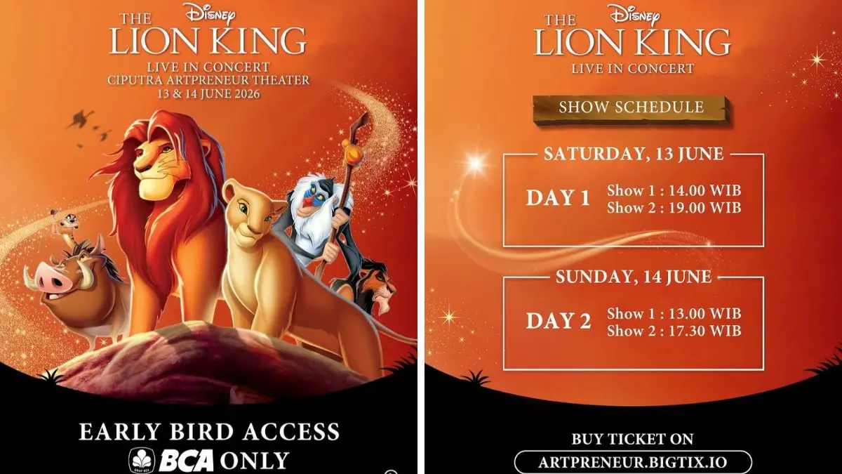 Unggahan resmi early bird access The Lion King Live in Concert. (Foto: instagram @artpreneur)
