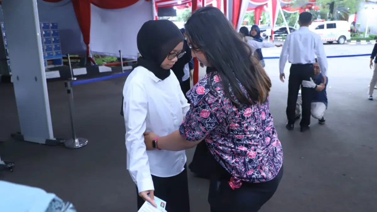 Ilustrasi pemeriksaan sebelum peserta CPNS 2026 memasuki ruang ujian SKD. (Foto: menpan.go.id)