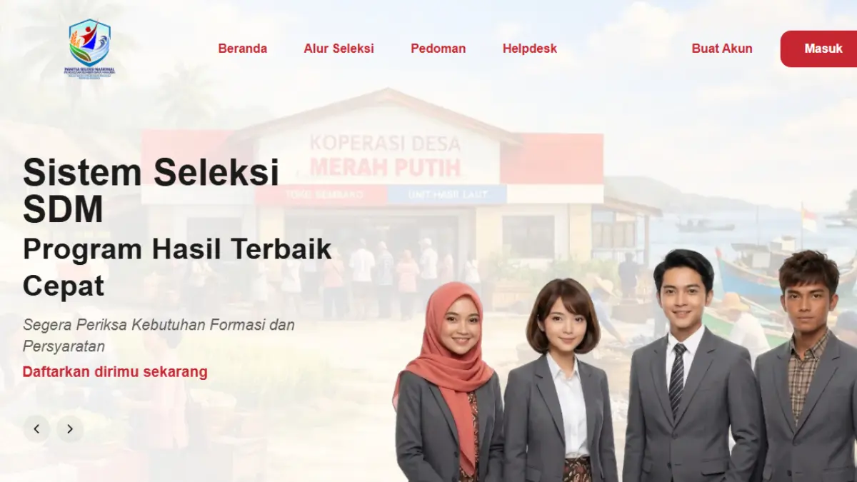Ilustrasi pendaftar koperasi desa merah putih dan kampung nelayan tembus ratusan ribu orang. (Foto: phtc.panselnas.go.id)