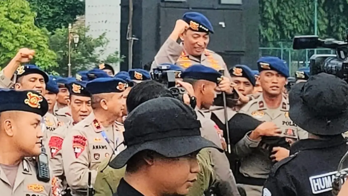 Kapolri Jenderal Listyo sigit Prabowo saat berada di Mako Brimob Polri, Depok. (Fajar/Radar Bogor)