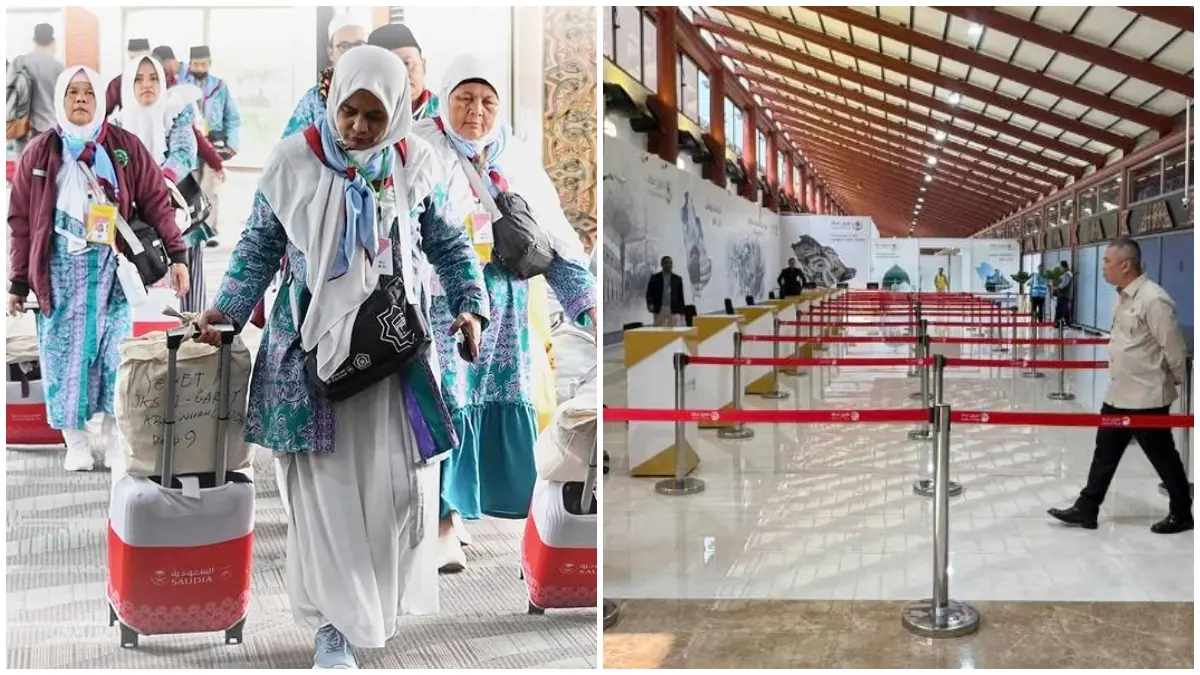 Kemenhub turun langsung ke Bandara Soekarno hatta untuk melihat kesiapan operasional Angkutan Haji 2026. (Foto: Instagram @kemenhub151)