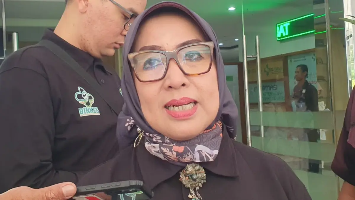 Kepala Dinas Kesehatan (Dinkes) Kabupaten Bogor, Fusia Meidiawaty saat menyampaikan keterangan. (Billy/Radar Bogor)