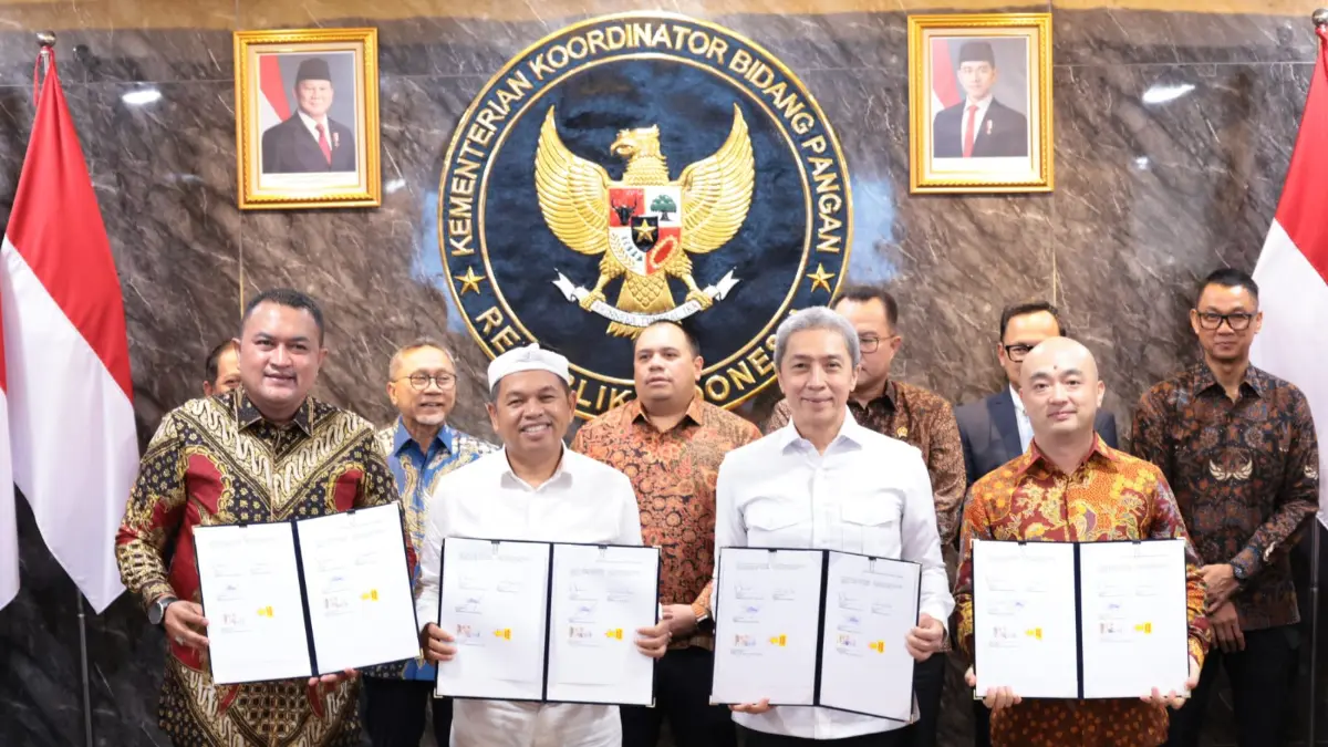 Penandatanganan perjanjian kerja sama proyek PSEL Bogor Raya di Jakarta, Selasa 21 April 2026. (Diskominfo Kabupaten Bogor)