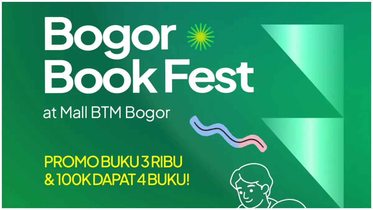 Poster Bogor Book Fest 2026 yang digelar di Mall BTM Bogor. (Foto: Instagram @bukabukufestival)