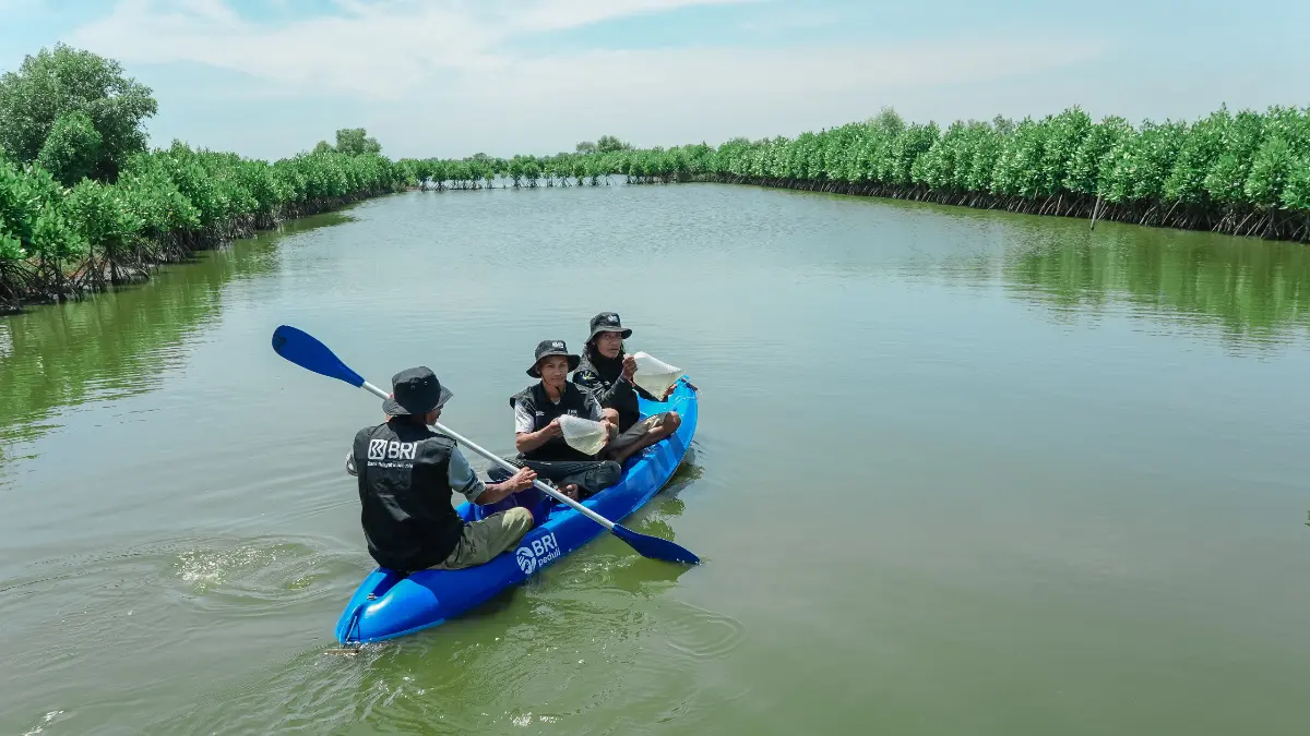 Aksi BRI di Hutan Mangrove Muara Gembong saat Hari Bumi. Foto: BRI for Radar Bogor