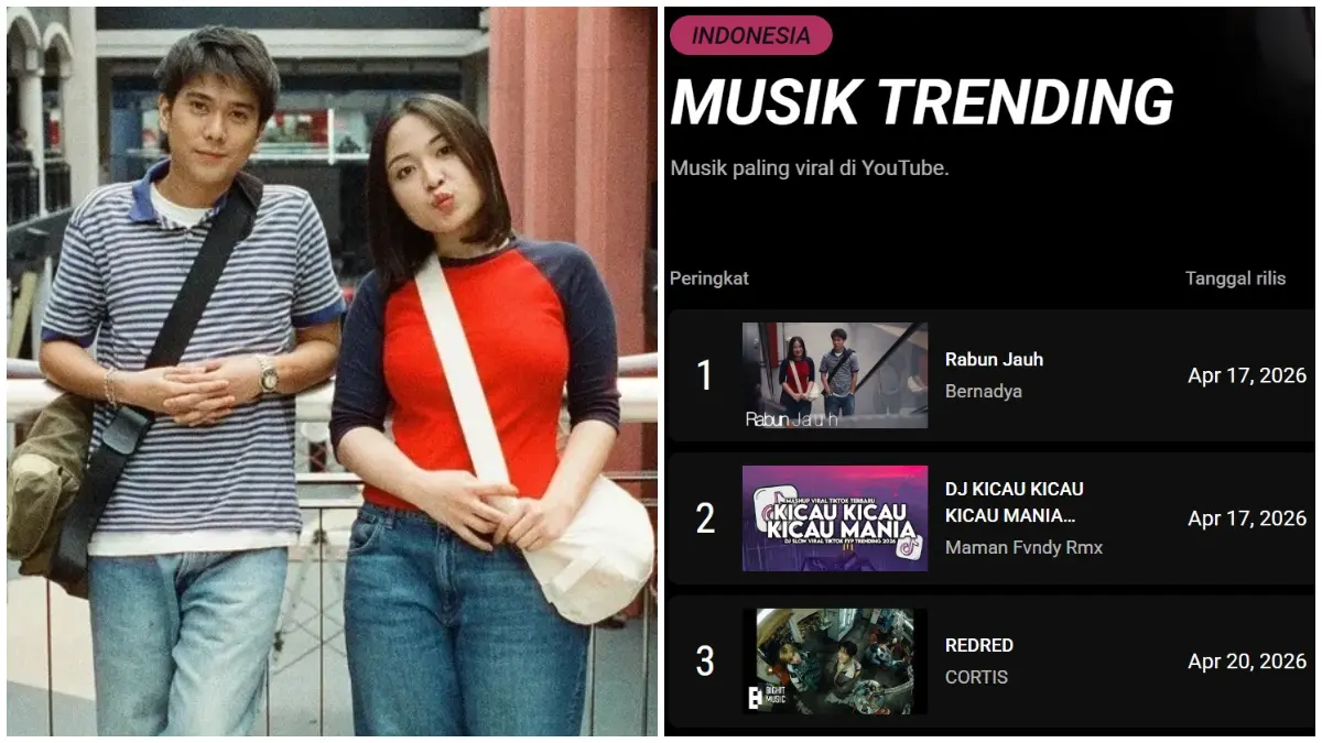 Cuplikan video klip Rabun Jauh dari Bernadya. (Foto&nbsp;: YouTube charts)