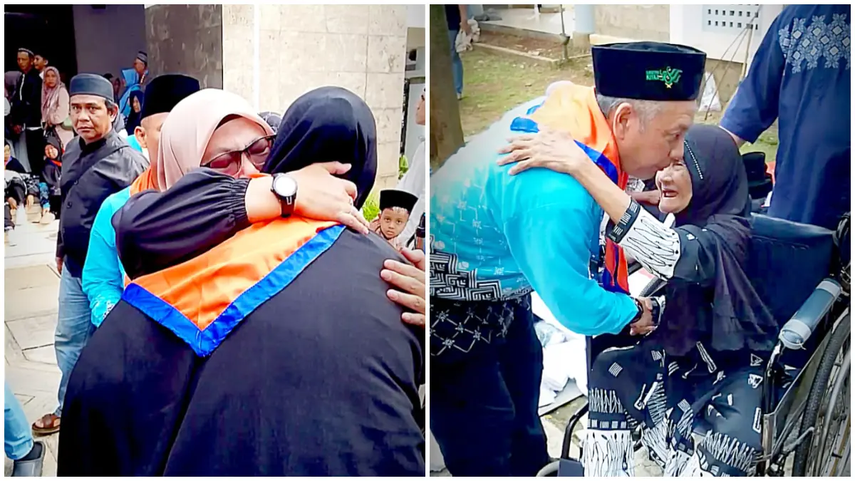 Suasana pelepasan jemaah haji Kota Depok pada Rabu 22 April 2026. (Foto : Fajar/Radar Bogor) 