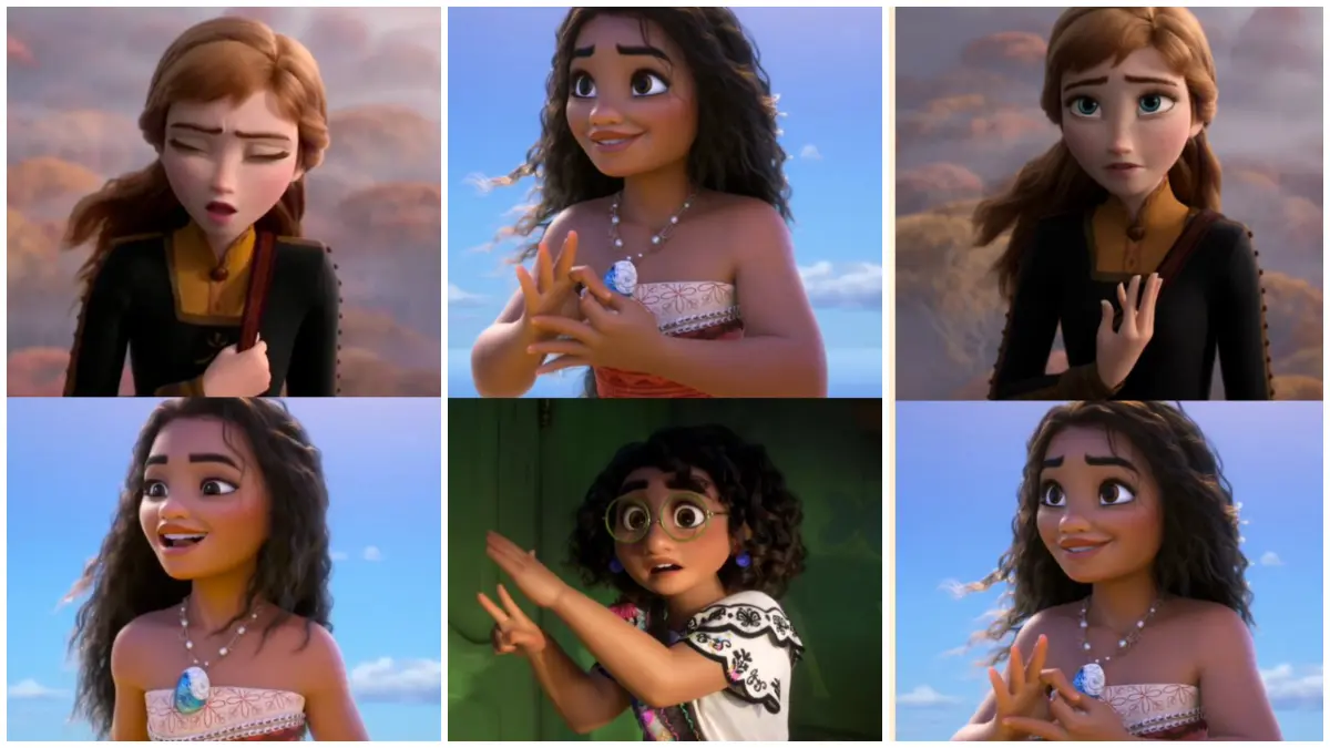 Tampilan perdana video musik reanimasi oleh Disney dari Film Encanto, Frozen 2, dan Moana 2. (Foto: Akun X @almanaquedisney)