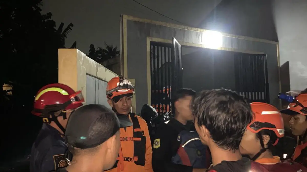 Tim SAR gabungan saat hendak melakukan pencarian bocah hanyut di Bojonggede Bogor. Foto: BPBD for Radar Bogor