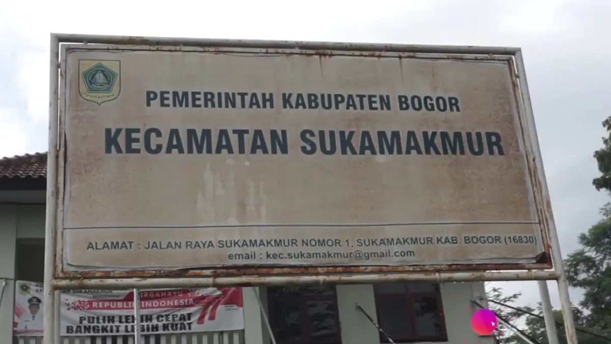 Sukamakmur menjadi kecamatan terluas di Kabupaten Bogor.