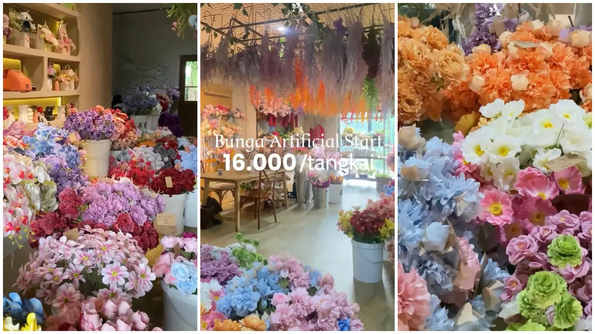 Beragam pilihan bunga di Arunika Flower Bar, Bogor. (Foto: Instagram @arunikaflowerbar)