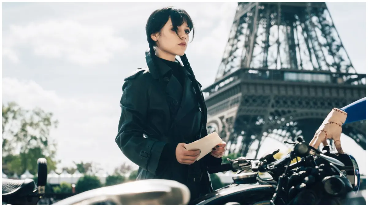 Tampilan perdana Wednesday Addams di serial Wednesday musim ketiga. (Foto: Akun X @netflix)