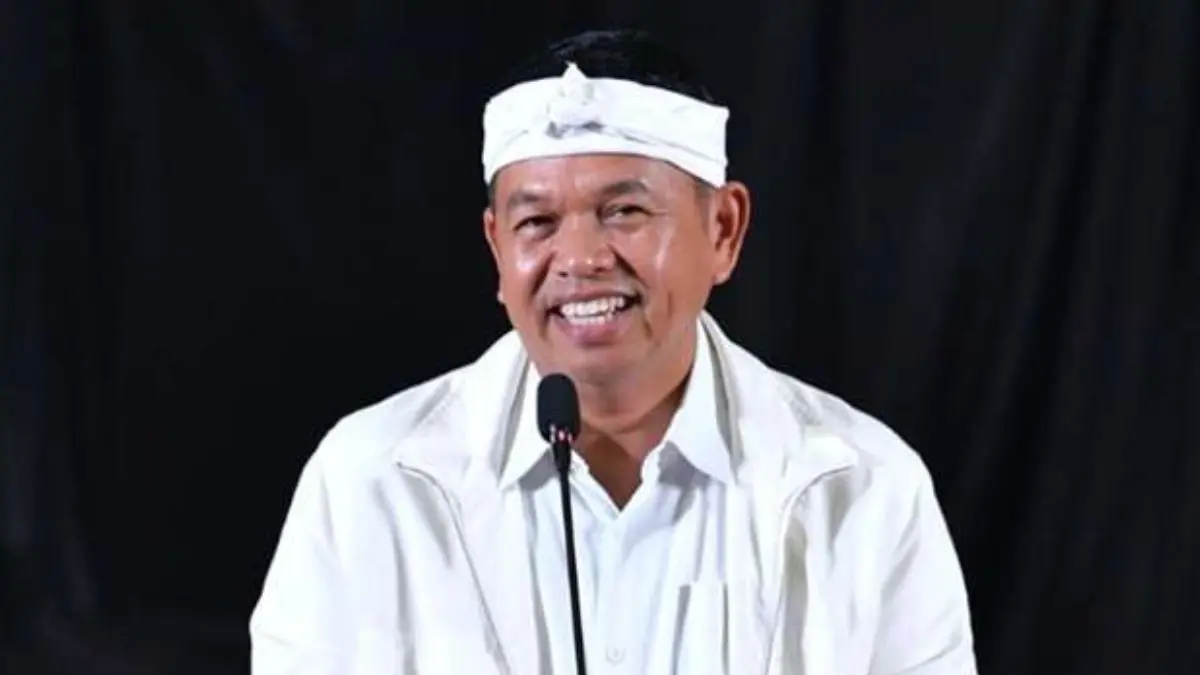 Gubernur Jawa Barat Dedi Mulyadi saat menyampaikan keterangan. (Dok. Pemprov Jabar)