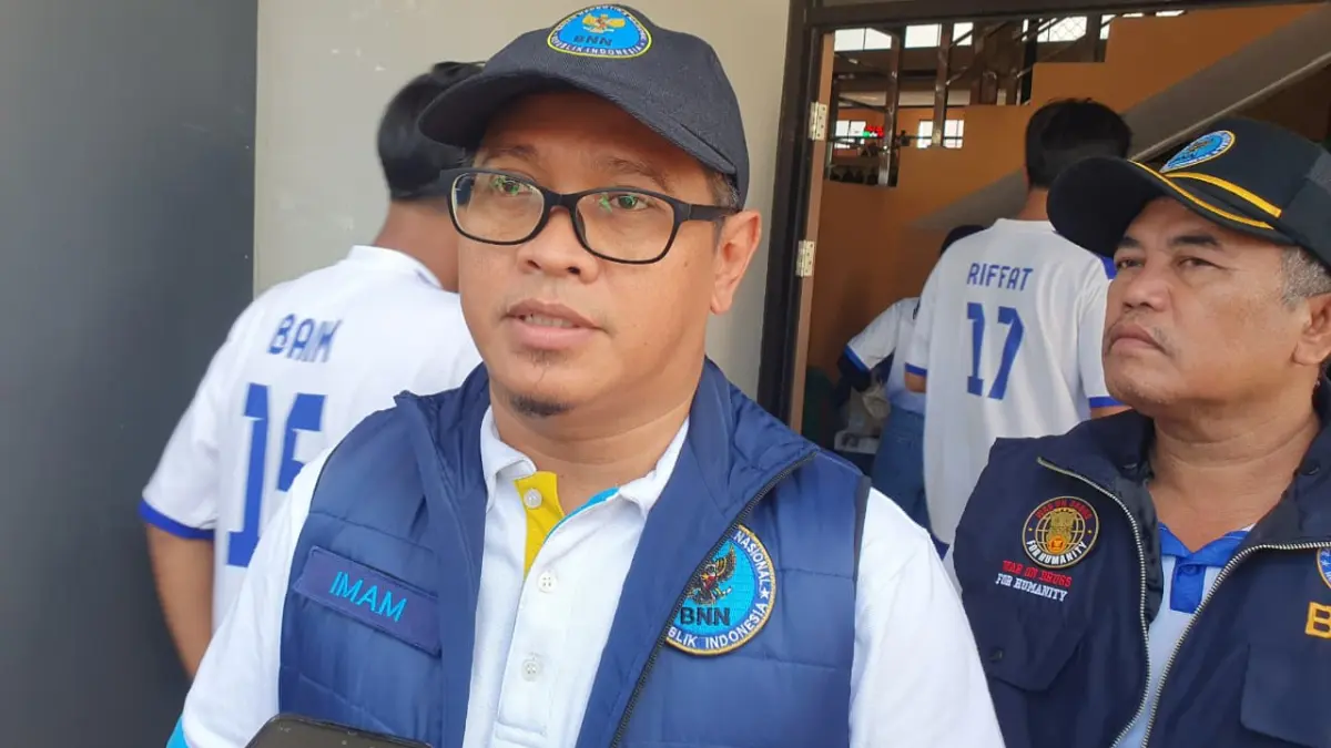 Ketua Tim Rehabilitasi BNN Kabupaten Bogor, Imam Maulana saat menyampaikan keterangan. (Billy/Radar Bogor)
