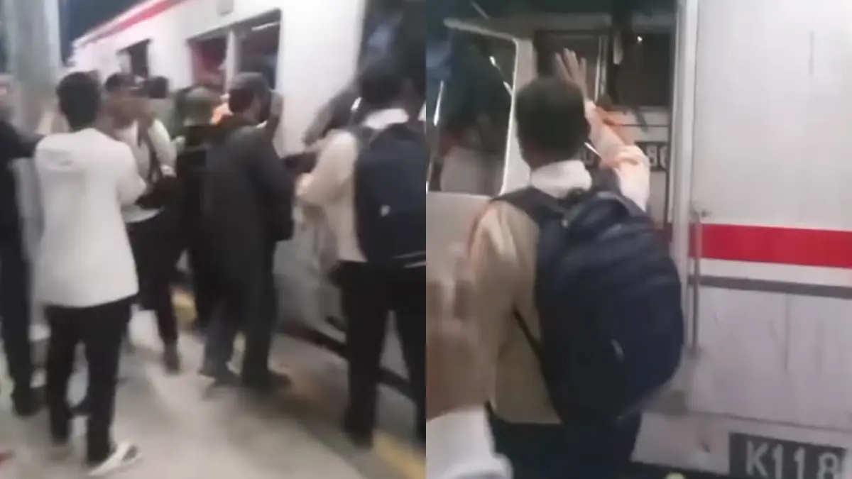 Kondisi di Stasiun Bekasi Timur pasca tabrakan dua kereta, Senin, 27 April 2026 malam. (Tangkapan layar FB Gozales Rifki)
