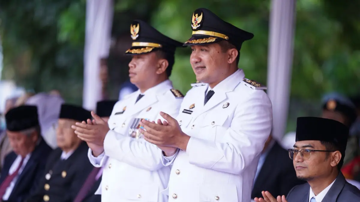Wali Kota Depok Supian Suri saat hadir pada upacara HUT ke-27 Kota Depok. (Dok. Panitia HUT Kota Depok)