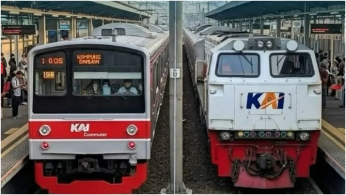 Ilustrasi KRL Commuter Line dan KA Argo Bromo Anggrek (Instagram)