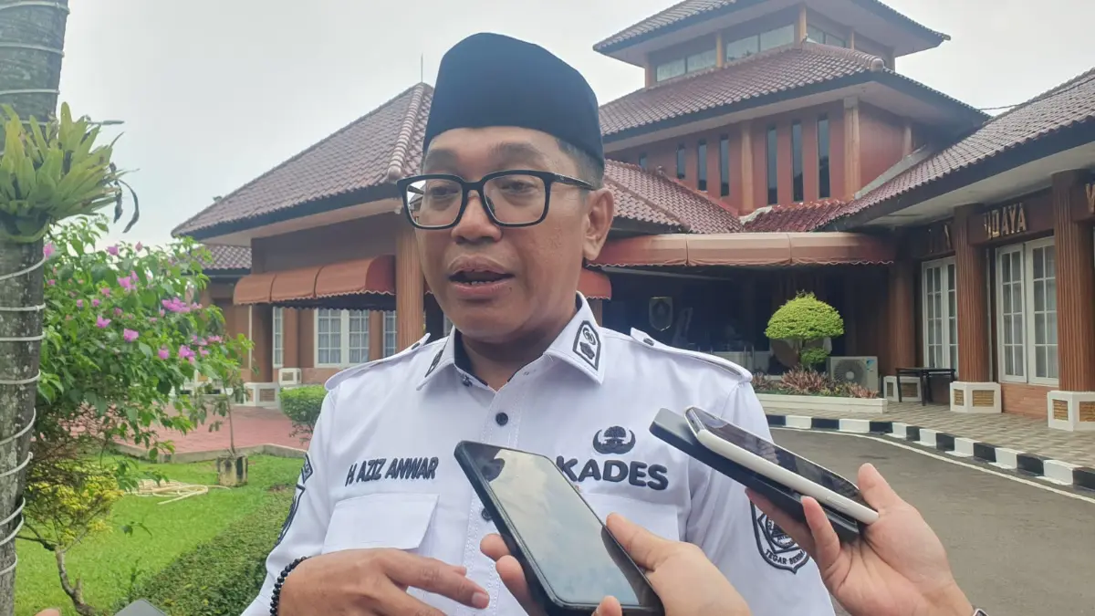 Ketua DPC APDESI Kabupaten Bogor, Abdul Azis Anwar saat memberikan keterangan, Rabu, 29 April 2026. Foto: Muhammad Ali/Radar Bogor