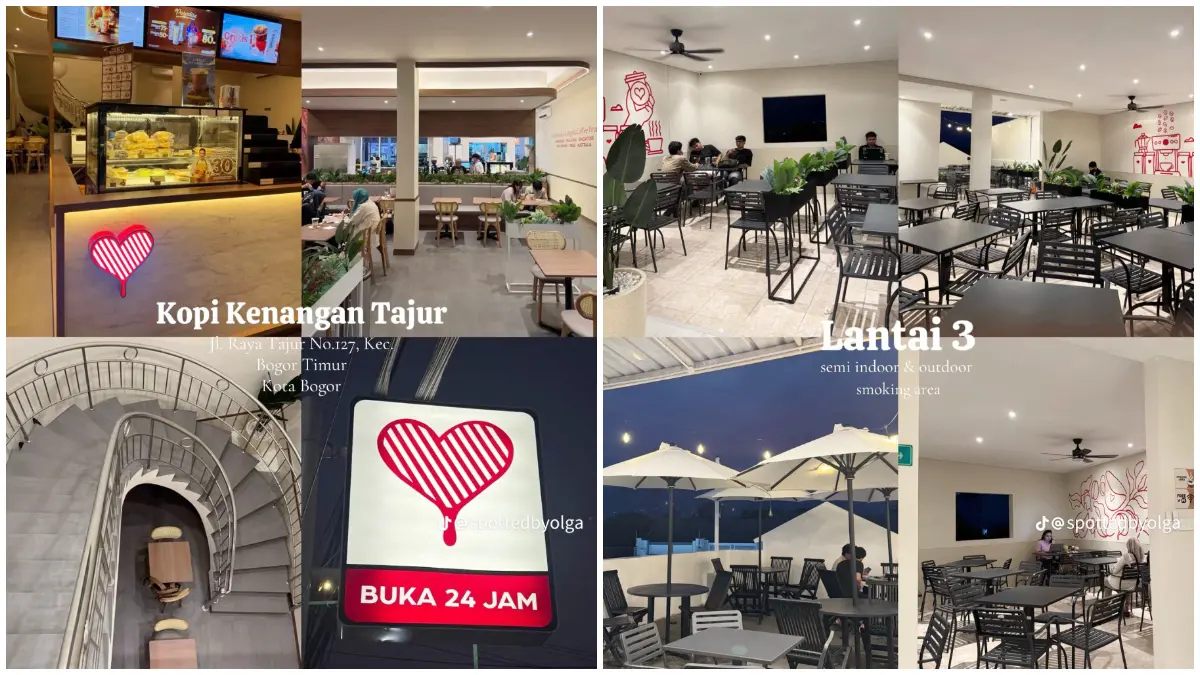 Potret suasana Kopi Kenangan cabang Tajur Kota Bogor. (Foto: Akun TikTok @spottedbyolga)