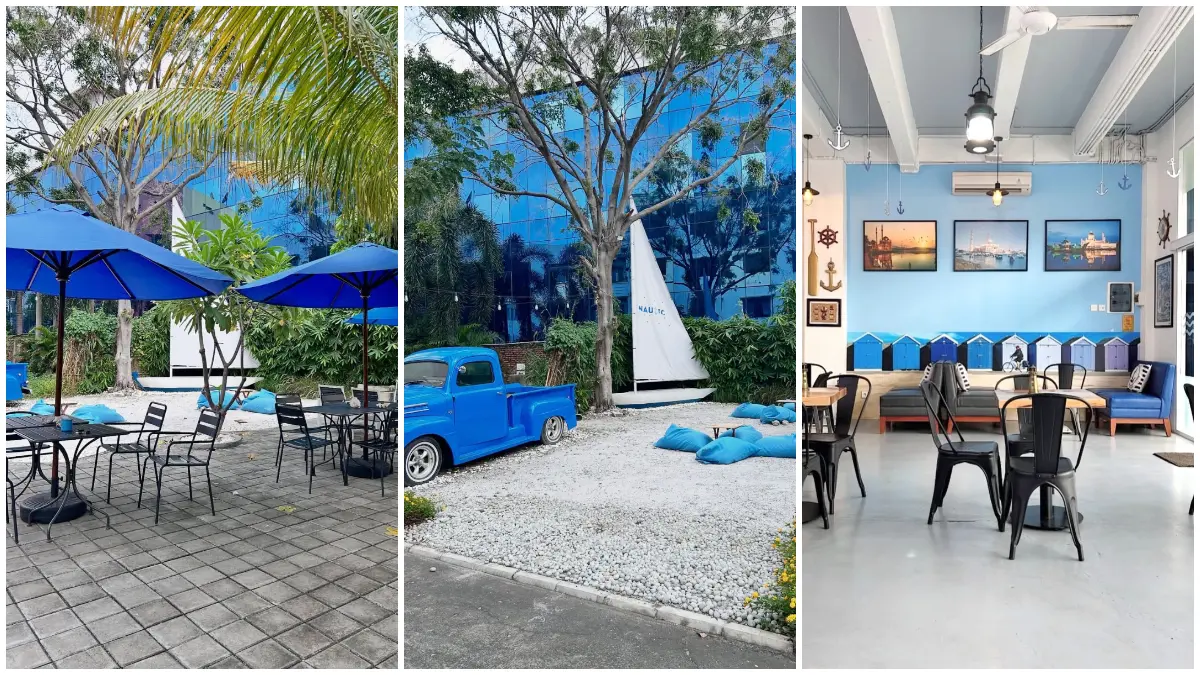 Suasana Nautic Coffee dengan vibes pantai dan laut. (Foto: Instagram @nautic.coffee)