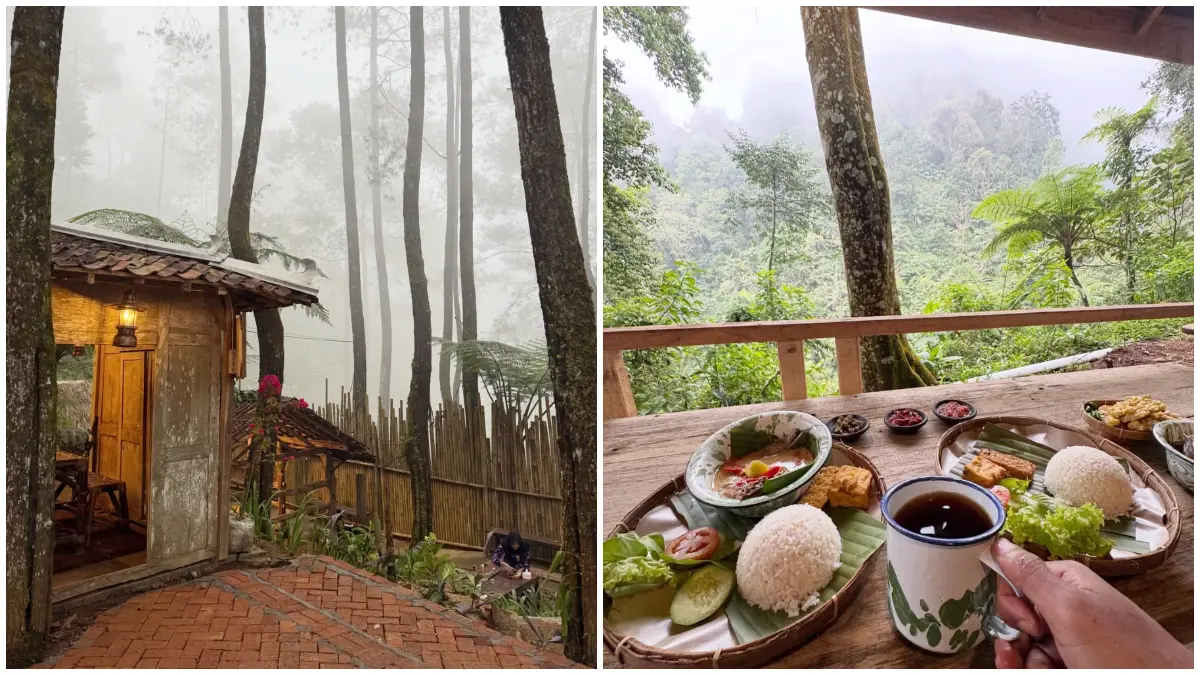 Suasana Pasar Mistis di kawasan Puncak dengan nuansa tradisional dan alam yang sejuk. (Foto: Instagram @pasar.mistis)