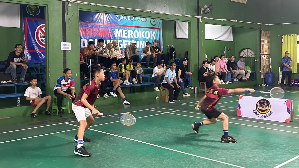 Atlet yang tengah bertanding di event Gebyar Badminiton Challange di Kota Bogor. Fauzan/Radar Bogor