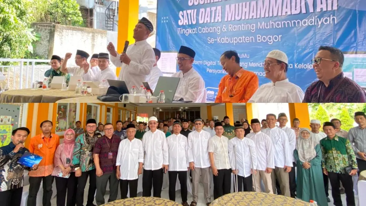 Sosialisasi Satu Data Muhammadiyah tingkat cabang dan ranting se-Kabupaten Bogor pada Jumat, 1 Mei 2026.