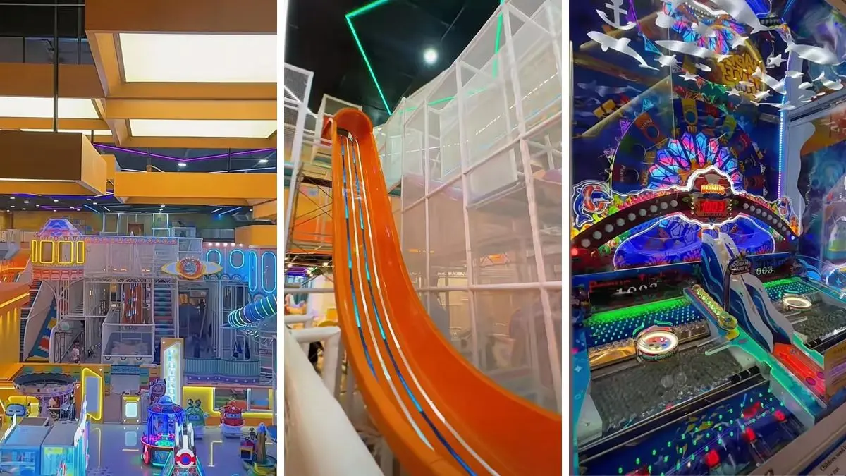 Wahana permainan warna-warni di Playground Yogya Cimanggu Bogor. (Foto : TikTok @yogyagroup)
