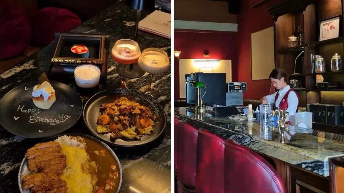 Suasana bar halal dengan sajian menu Jepang di Feliz Tells Stories Bogor (Foto: Instagram @cintamarshaytz_)