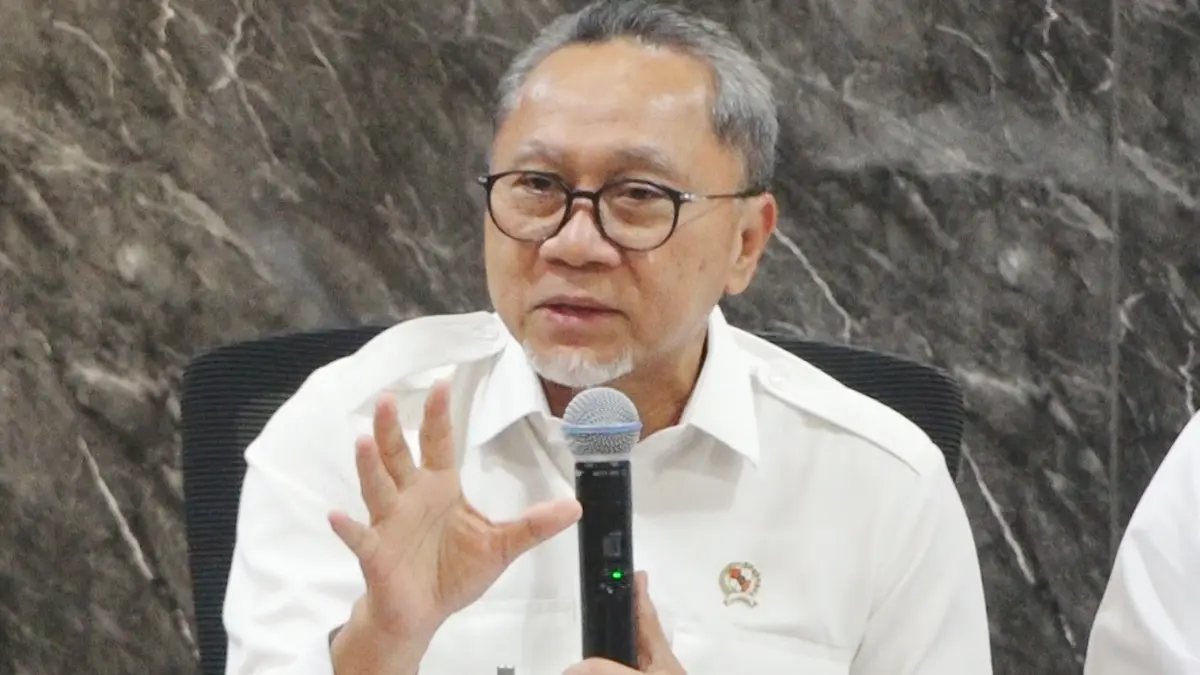 Menteri Koordinator Bidang Pangan Zulkifli Hasan saat konferensi pers di Jakarta, Senin, 4 Mei 2026. (Badan Komunikasi Pemerintah/Bakom RI)